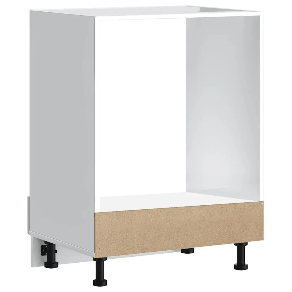Kitchen Cabinet Adjustable Feet White Engineered Wood Storage Unit