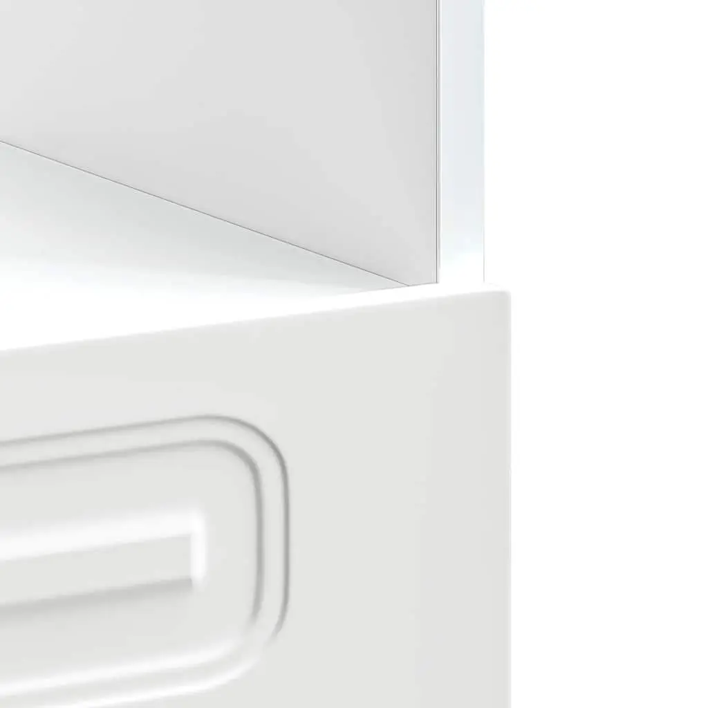 Kitchen Cabinet Adjustable Feet White Engineered Wood Storage Unit