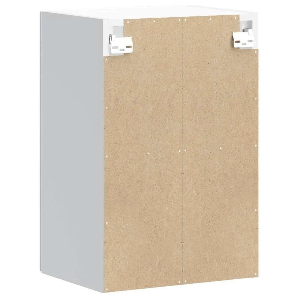 Kitchen Cabinet Glass Door Wall Mounted White High Gloss Engineered Wood