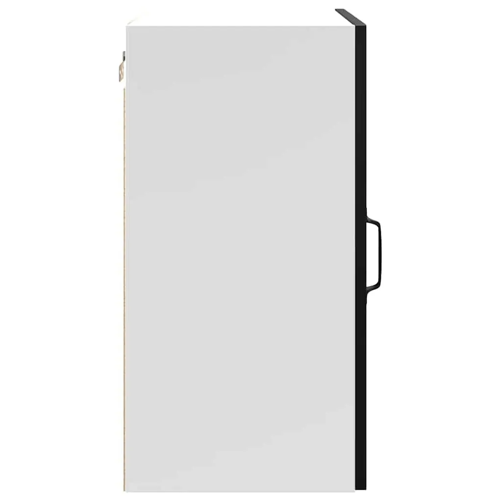 Kitchen Cabinet Black Engineered Wood Storage Unit