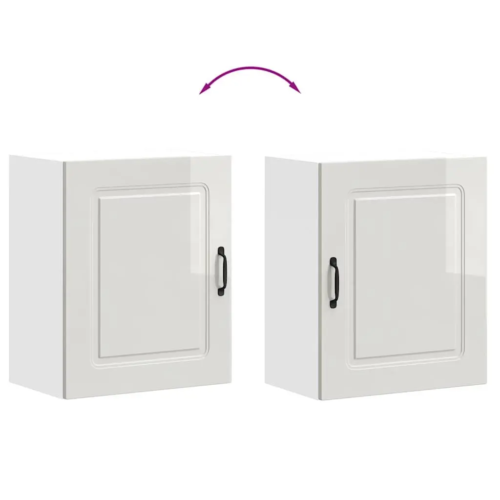 Kitchen Cabinet Organiser White Engineered Wood with Door