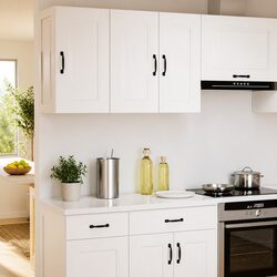 Engineered Wood Kitchen Wall Cabinet White High Gloss