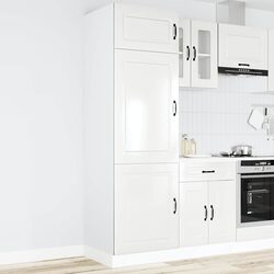 Sleek High Gloss White Kitchen Storage Cabinet