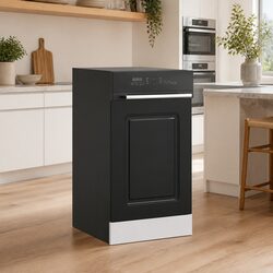 Engineered Wood Dishwasher Panel Black 45x1.5x57cm