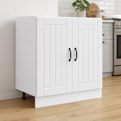 Engineered Wood Kitchen Sink Base Cabinet in White