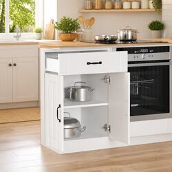 Engineered Wood Kitchen Base Cabinet with Adjustable Feet