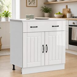 Engineered Wood Kitchen Base Cabinet with Adjustable Feet