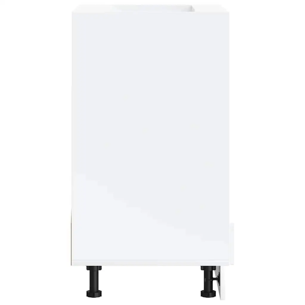 Oven Cabinet Compact Space-Saving White Engineered Wood Kitchen Storage Unit