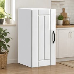 High Gloss White Engineered Wood Kitchen Cabinet
