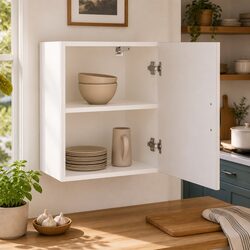 2 pcs Kitchen Wall Cabinets - White Engineered Wood