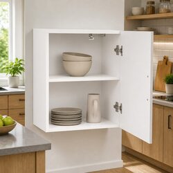 High Gloss White Engineered Wood Kitchen Wall Cabinet