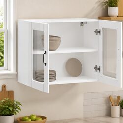 White High Gloss Engineered Wood Kitchen Wall Cabinet