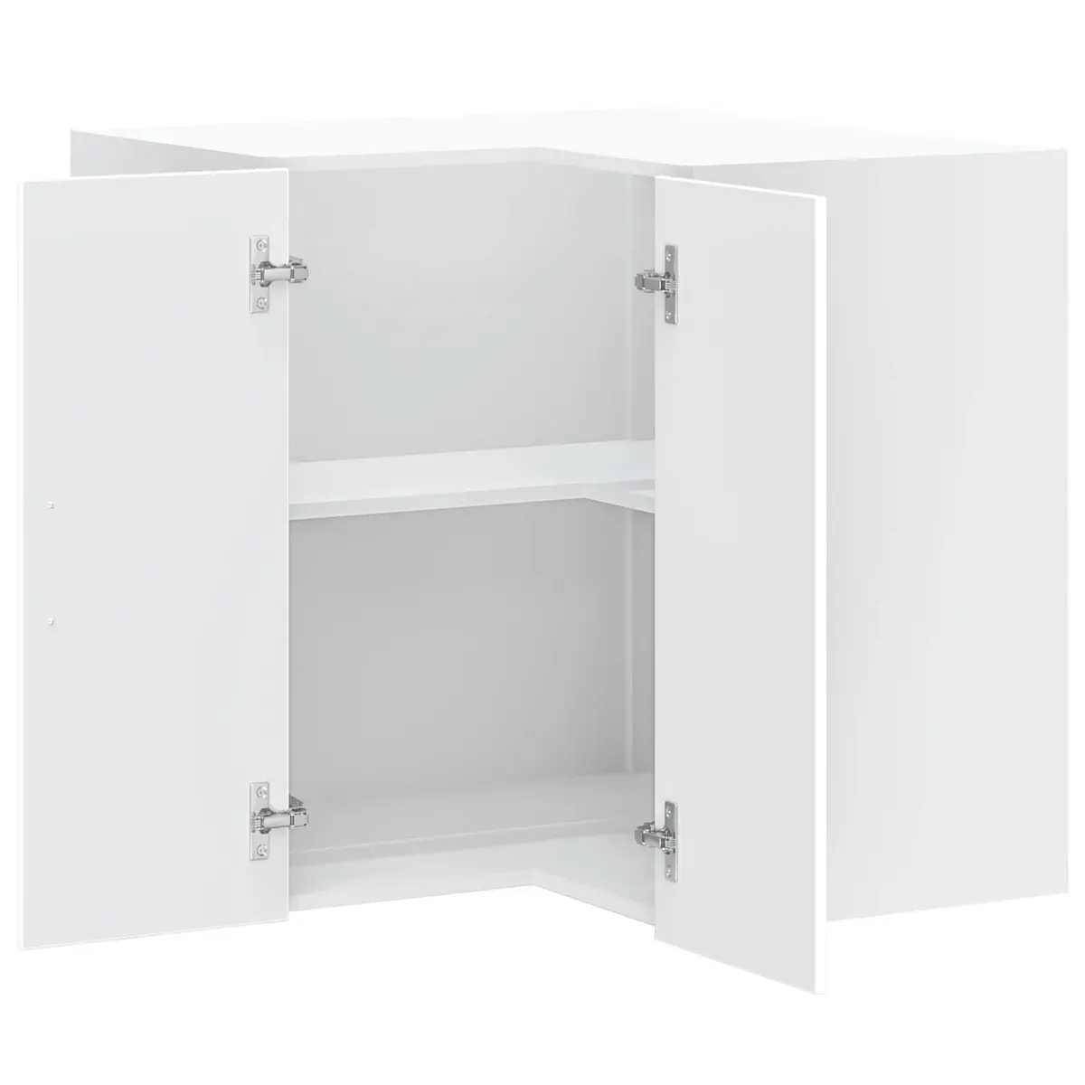 Kitchen Corner Cabinet Wall-Mounted Storage White Engineered Wood