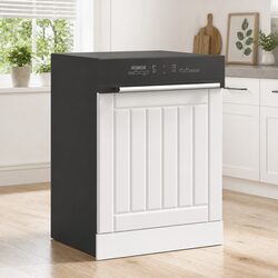 Engineered Wood White Dishwasher Front Cover Panel