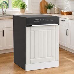 Engineered Wood Dishwasher Panel in White High Gloss Finish
