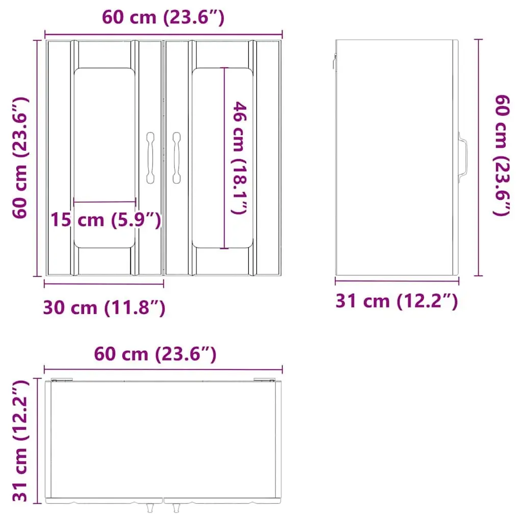 Kitchen Cabinet Wall-Mounted Glass Door Black Engineered Wood Storage Organiser