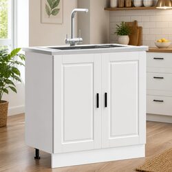 Engineered Wood Sink Base Cabinet for Kitchen Storage