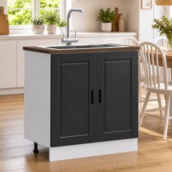 Engineered Wood Sink Base Cabinet - 80x46x81.5cm
