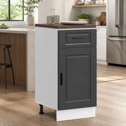 Engineered Wood Black Kitchen Base Cabinet with Ample Storage