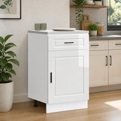 Engineered Wood Kitchen Base Cabinet with Adjustable Feet