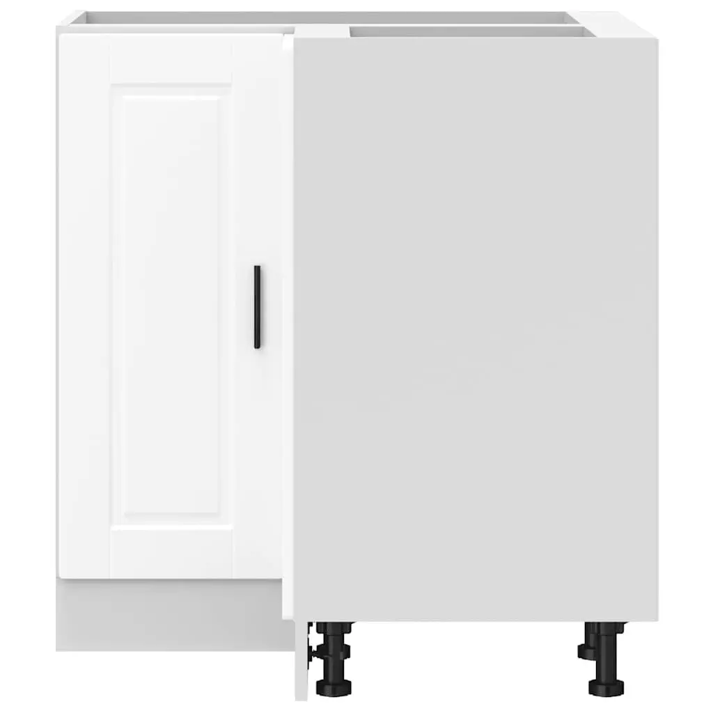 Kitchen Base Cabinet White Engineered Wood Corner Storage Organizer