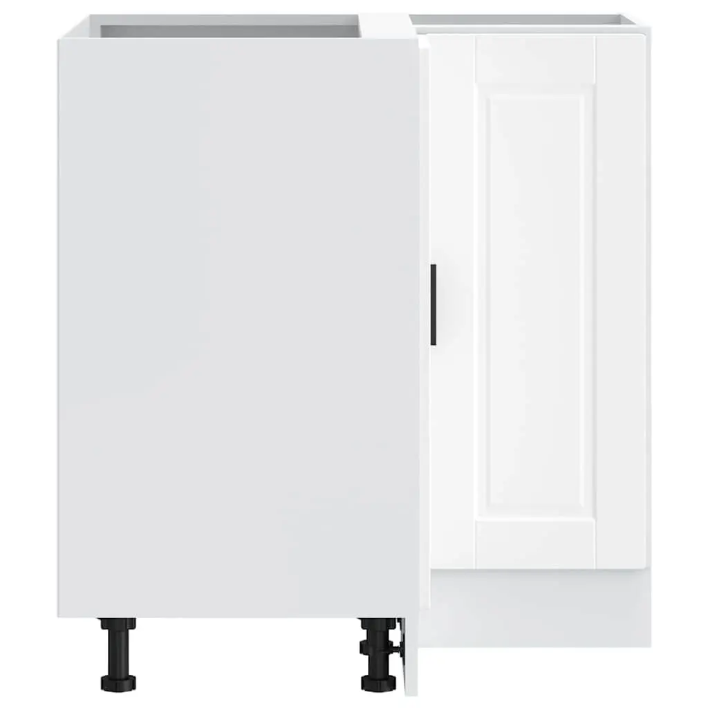 Kitchen Base Cabinet White Engineered Wood Corner Storage Organizer