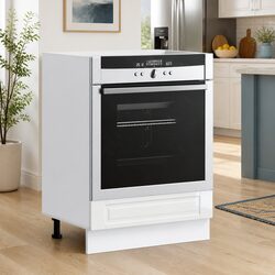 Compact Oven Cabinet White High Gloss Engineered Wood
