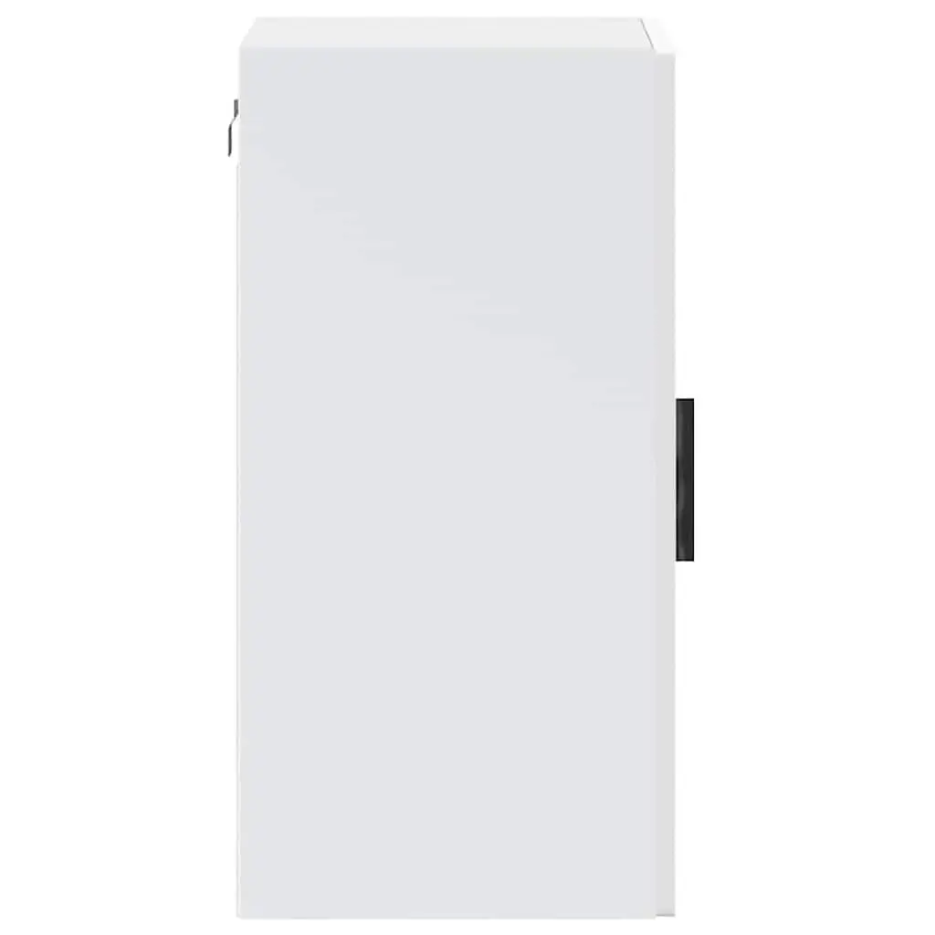 Kitchen Cabinet Wall-Mounted Storage Unit Glass Door White