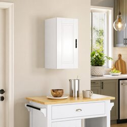 White High Gloss Engineered Wood Wall Cabinet