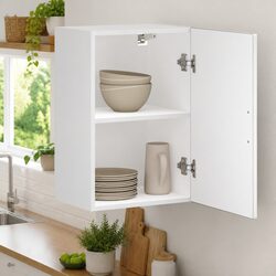 White Engineered Wood Kitchen Wall Cabinet for Efficient Storage
