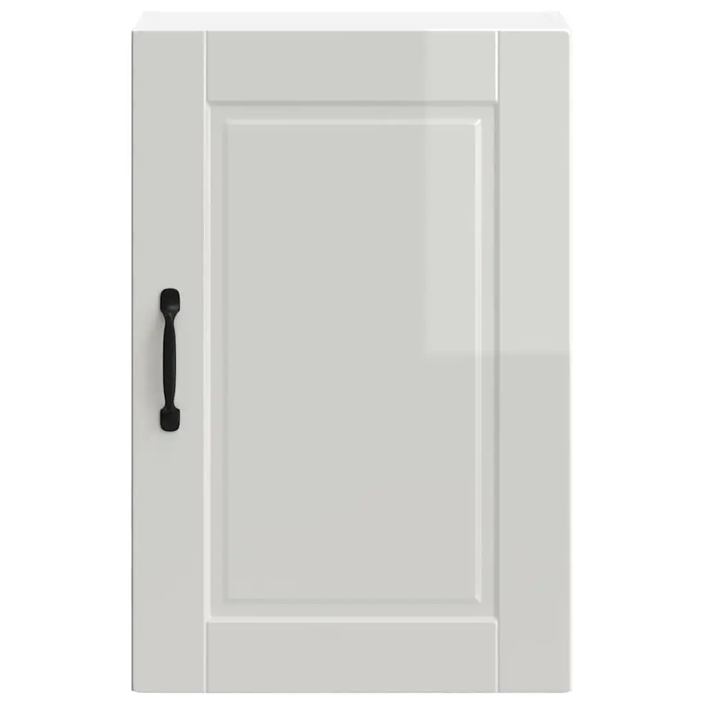 Kitchen Wall Cabinet High Gloss White Mounted Storage Engineered Wood