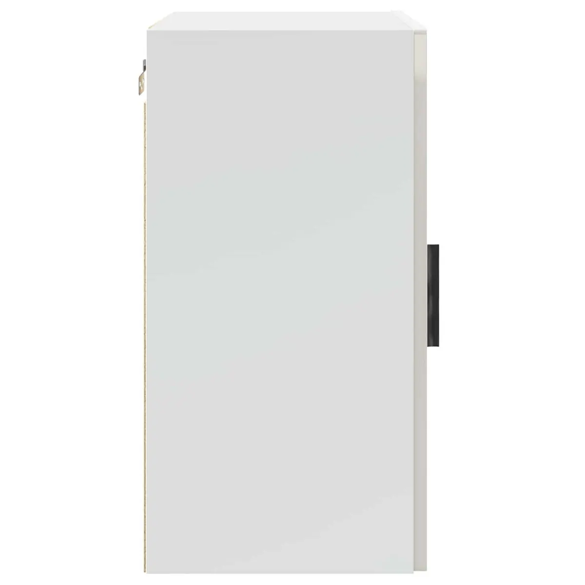 Kitchen Wall Cabinet Storage Cupboard Engineered Wood Grey High Gloss Mount