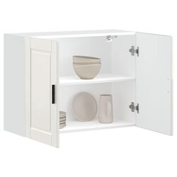 Sleek White Gloss Wall Cabinet for a Modern Kitchen