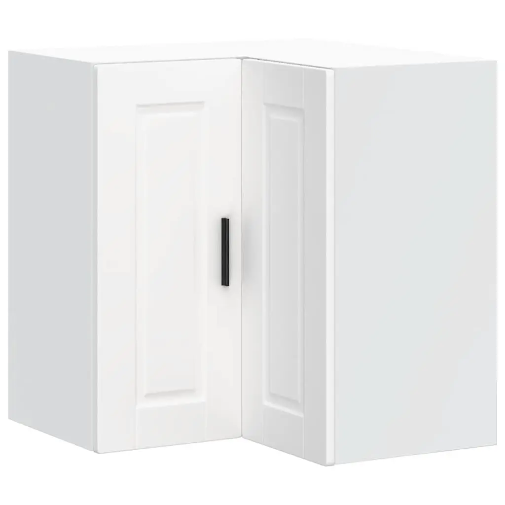 Kitchen Corner Cabinet Wall-Mounted Space Saving White Engineered Wood