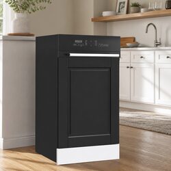 Engineered Wood Dishwasher Front Panel in Black - 45x57cm