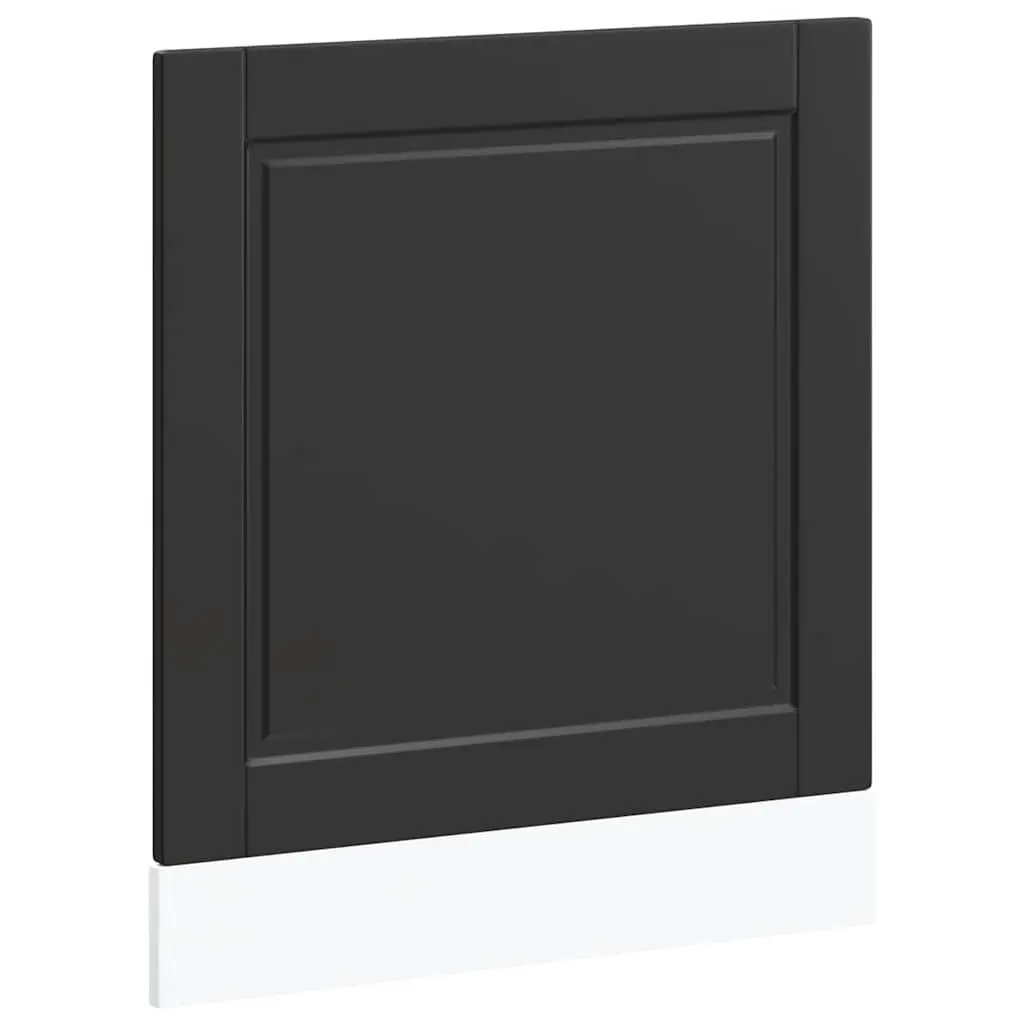 Dishwasher Panel Durable Engineered Wood 60x1.5x57cm Black