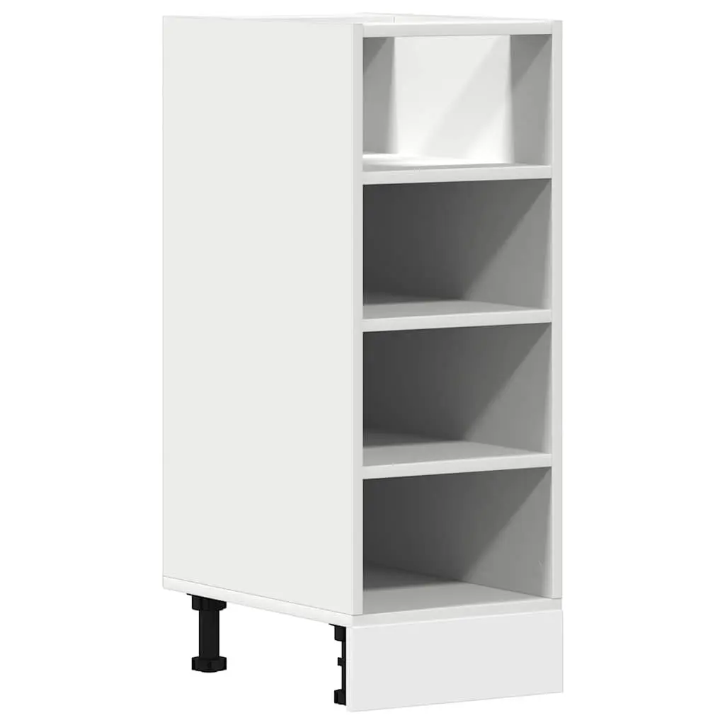 Kitchen Cabinet White Engineered Wood Adjustable Feet 30x44.5x81.5cm