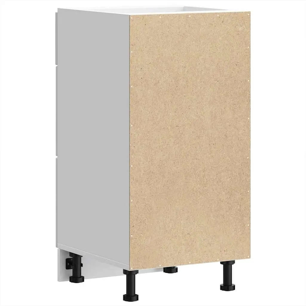 Kitchen Cabinet Engineered Wood Storage Unit Adjustable Feet White