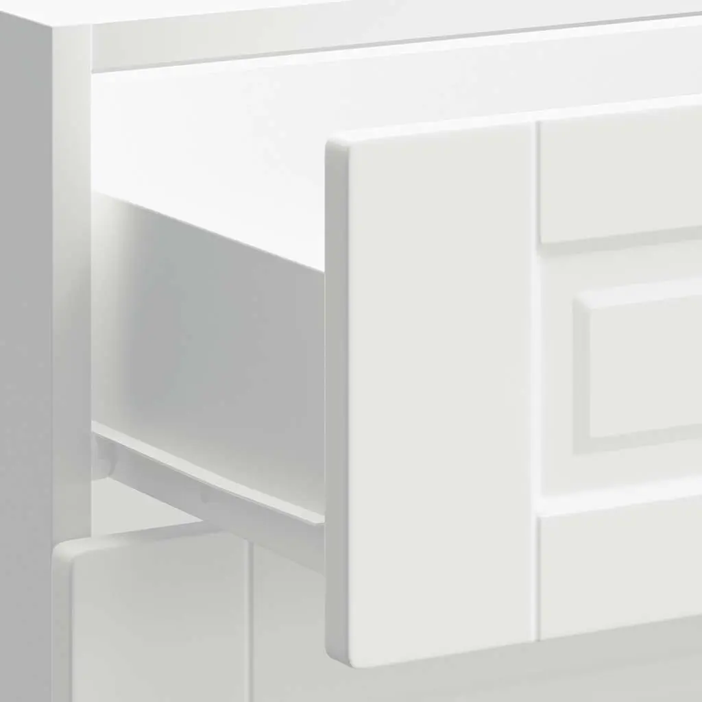 Kitchen Base Cabinet White Engineered Wood Adjustable Feet