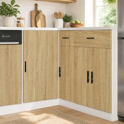 Engineered Wood Kitchen Base Cabinet with Concealing Doors
