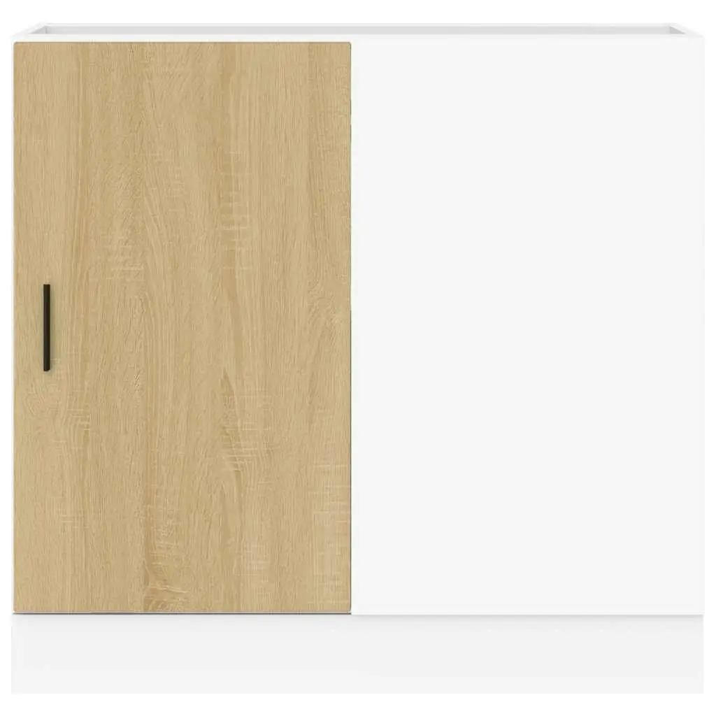 Kitchen Base Cabinet Engineered Wood Storage Unit Brown