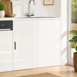 Engineered Wood Kitchen Base Cabinet with High Gloss Finish