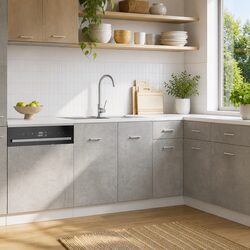 Engineered Wood Sink Base Cabinet with Two Doors