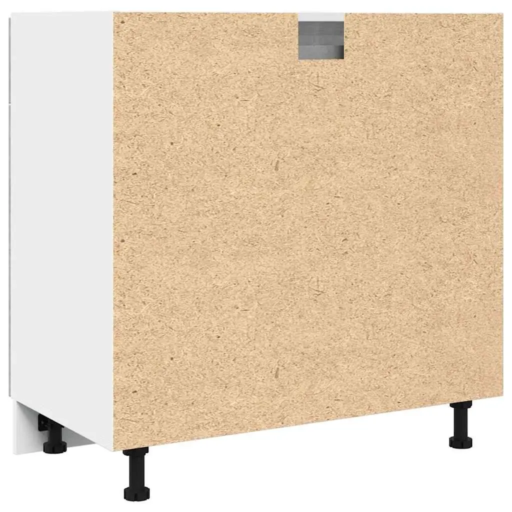 Drawer Bottom Cabinet Grey Kitchen Storage Unit 1 Drawer 2 Compartments