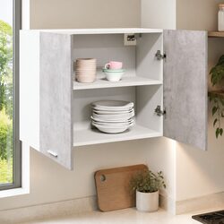 Wall-Mounted Kitchen Cabinet in Grey Engineered Wood