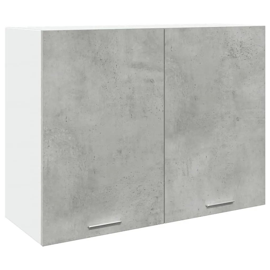 Hanging Kitchen Cabinet Wall-Mounted Storage Engineered Wood Grey 80x31x60cm