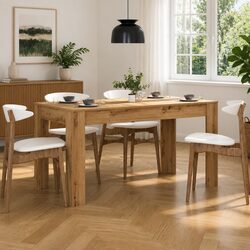 Engineered Wood Dining Table with Sturdy Design