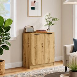 Brown Engineered Wood Sideboard Buffet Cabinet, 60x30x70cm