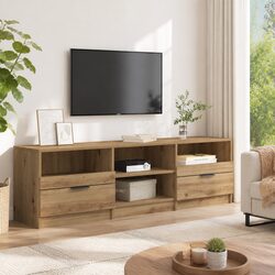 Engineered Wood TV Cabinet with Ample Storage Space