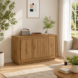 Functional Sideboard Storage Cabinet in Brown